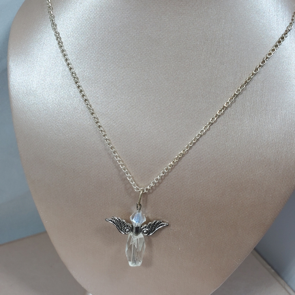 Nwo angel pendant and silver chain
